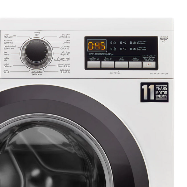 Alhafidh WMHA-7014WFL10 - 7Kg - 1400RPM - Front Loading Washing Machine - White