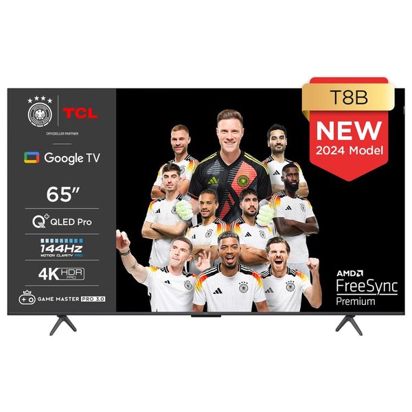  شاشة تي سي ال 65-انج فئة T8B - سمارت - 4K - QLED Pro - إصدار 2024 - 144هيرتز
