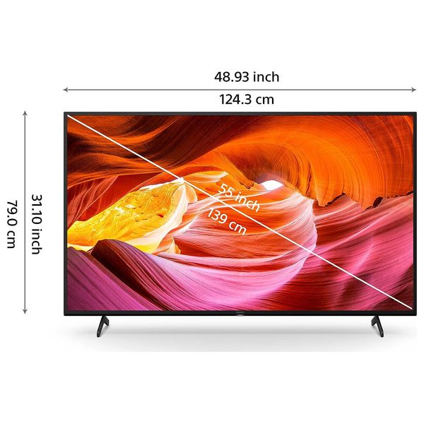  شاشة سوني 55" سمارت - ATV - 4K - Direct LED - X75K 