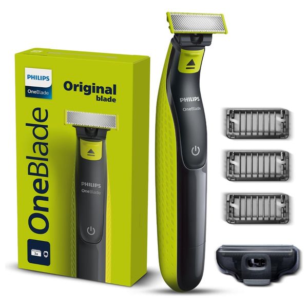 ماكنة حلاقة فيليبس - QP2724/10 - OneBlade - لجميع أنواع البشرة - للاستخدام الجاف والرطب - أخضر