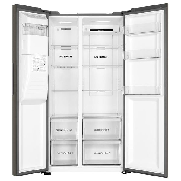 Haier HSR3918FIMP - 19ft - Side By Side Refrigerator - Stainless Steel