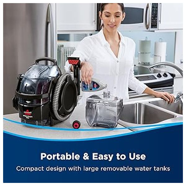  Bissell 1558E - Portable Carpet Washer Vacuum Cleaner - Black 