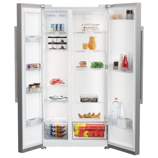 Beko GN164021XB - 24ft - Side By Side Refrigerator - Silver