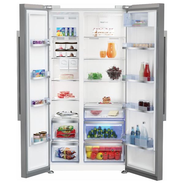 Beko GN163120XP - 22ft - Side By Side Refrigerator - Stainless Steel