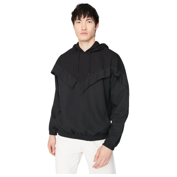 Trendyol Man Oversize/Wide Cut Long Sleeve Hooded Sweatshirt