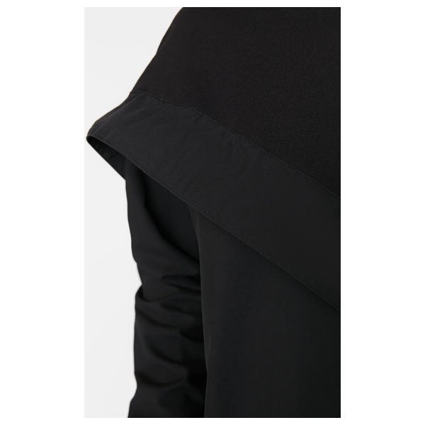 بلوزة ترينديول مان كبيرة الحجم/واسعة الأكمام بغطاء للرأس - اسود