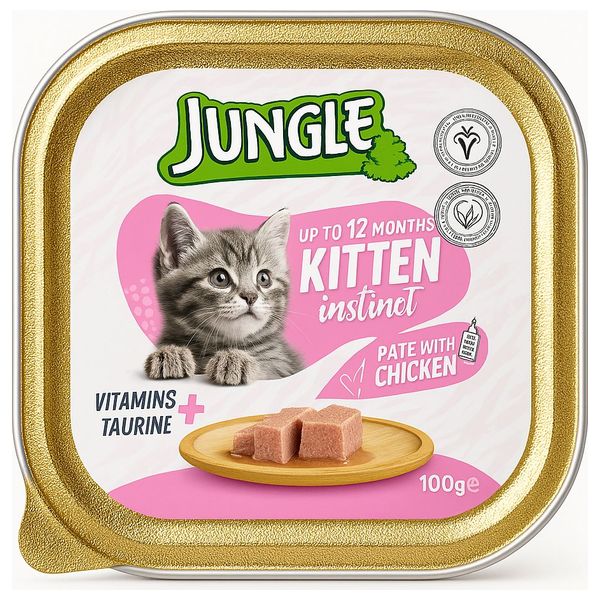Jungle junior & kitten chicken Cat Food - 100g
