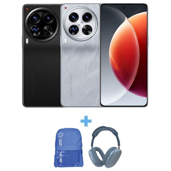 تيكنو Camon 30 Premier 5G - دبل سيم - 512/12 كيكابايت + سماعة بلوتوث حول الاذن + حقيبة