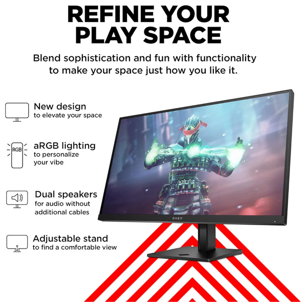  HP 27-Inch OMEN 27k - Gaming Flat Monitor - 144Hz - 1ms Response Time - 4K 