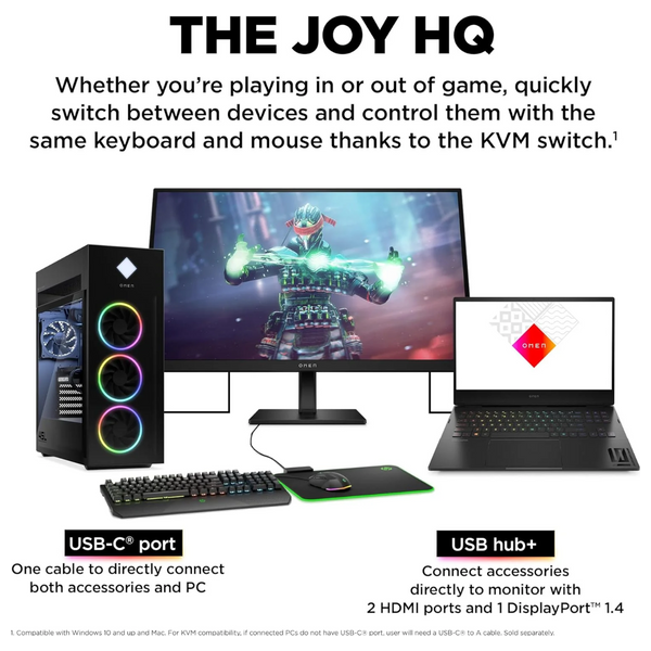  HP 27-Inch OMEN 27k - Gaming Flat Monitor - 144Hz - 1ms Response Time - 4K 