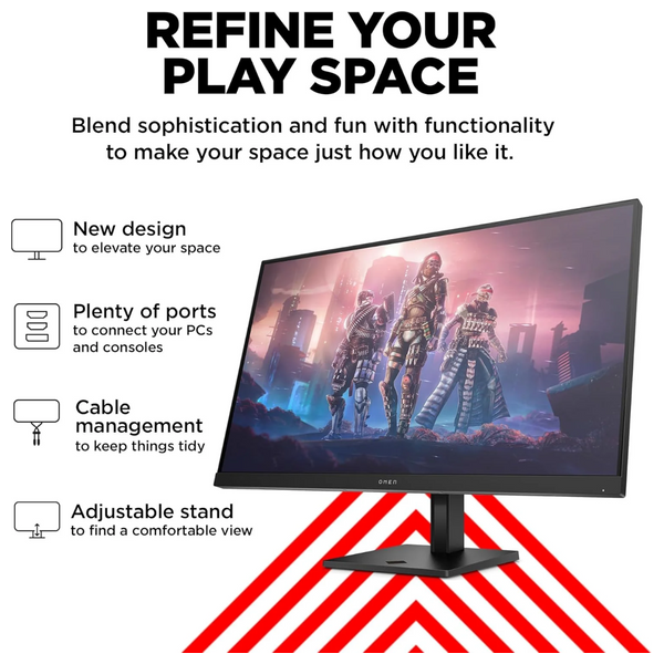 HP 32-Inch OMEN 32Q - Gaming Flat Monitor - 165Hz - 1ms Response Time - QHD