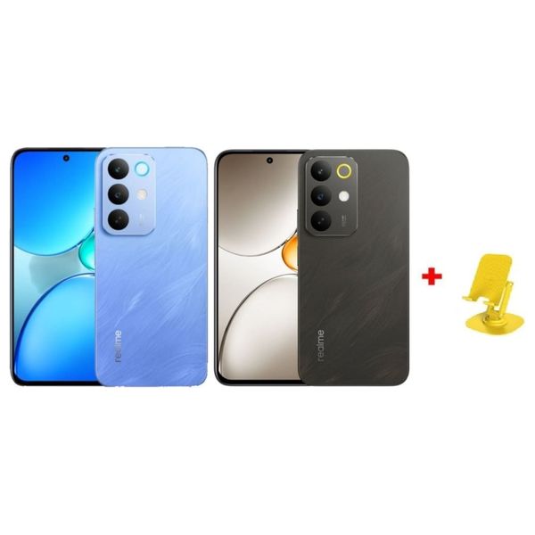 ريلمي C85 - دبل سيم - شاشة بحجم 6.8 انج - 144هيرتز - ميدياتيك Dimensity 6300 - بطارية بحجم 7000 مللي أمبير - بقوة 45 واط + ستاند موبايل