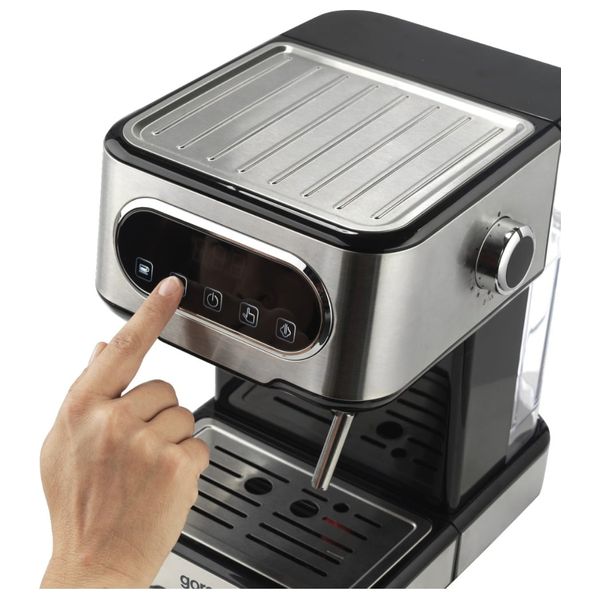  ماكنة تحضير القهوة هايسنس - ضغط مضخة 15 بار - خزان ماء قابل للإزالة 1.5 لتر - HESCM15DBK - أسود 