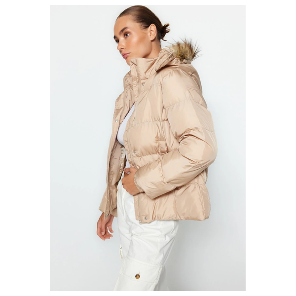 Trendyolmilla Women's Puffer Jacket - Beige