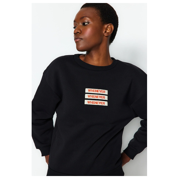 Trendyolmilla Women’s Thick Fleece Sweater - Black