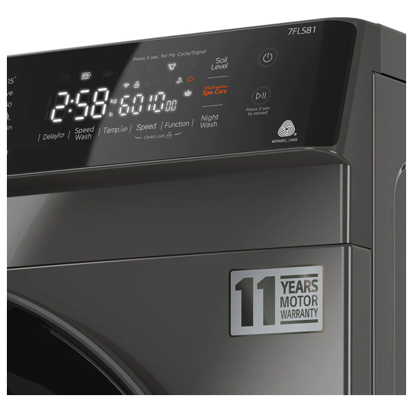  Alhafidh 7FLS81 - 7Kg - 1400RPM - Front Loading Washing Machine - Silver 