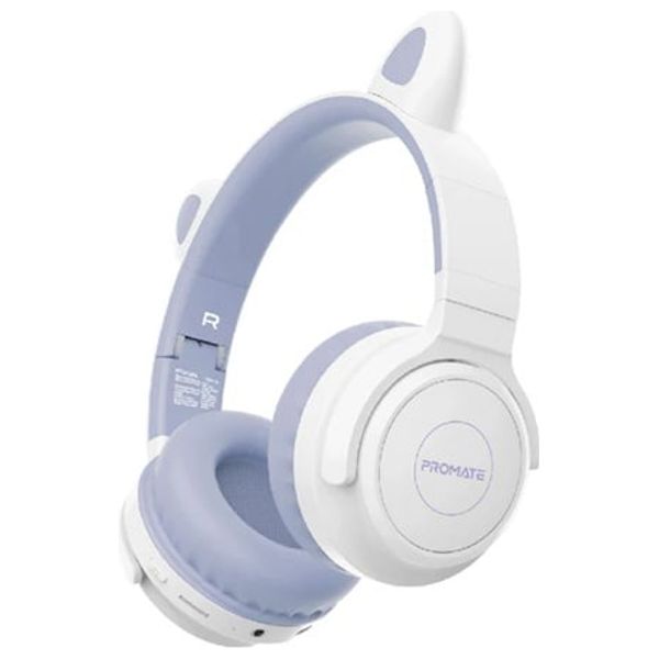  Promate Panda - Bluetooth Headphone Over Ear - Bluetooth 5 - 1000 mAh - White 