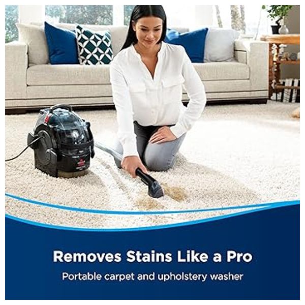  Bissell 1558E - Portable Carpet Washer Vacuum Cleaner - Black 