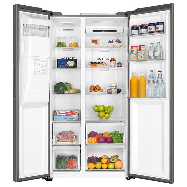 Haier HSR3918FIMP - 19ft - Side By Side Refrigerator - Stainless Steel