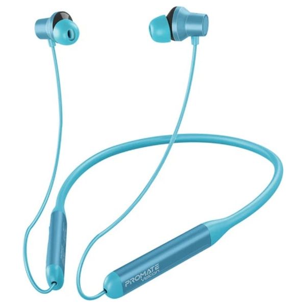  Promate Velcon - Bluetooth Headphone In Ear - Bluetooth 5 - Up To 220 mAh - Blue 