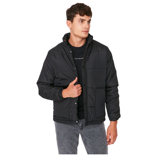 Elryan Trendyol Man Men s Regular Fit Inflatable Winter Coat Black