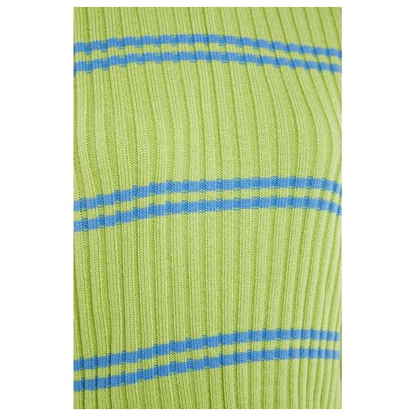  ترينديول ميلا سترة مخططة بياقة واقفة - اخضر 