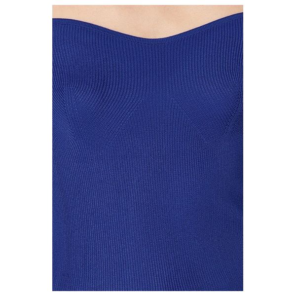 Trendyolmilla Heart Collar Knitwear Sweater - Blue