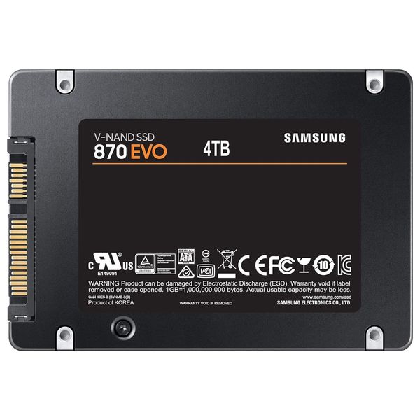  Samsung 870EVO - 4TB - Internal SSD Hard Drive - Black 