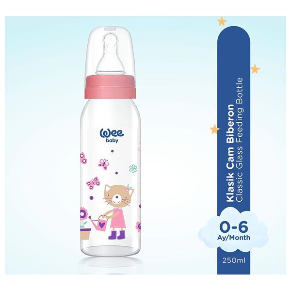  زجاجة الرضاعة الزجاجية من وي بيبي - 250 مل 