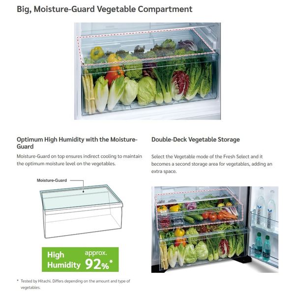  Hitachi HRTN7489DFBSLIQ - 17ft - Conventional Refrigerator - Silver 