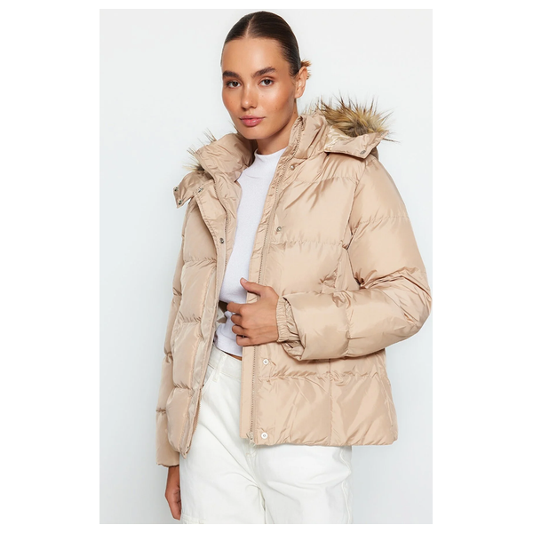 Trendyolmilla Women's Puffer Jacket - Beige