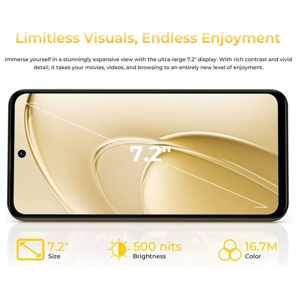 Oukitel C68 - Dual SIM - 7.2 inch 120 Hz - Unisoc T615 - 6000mAh