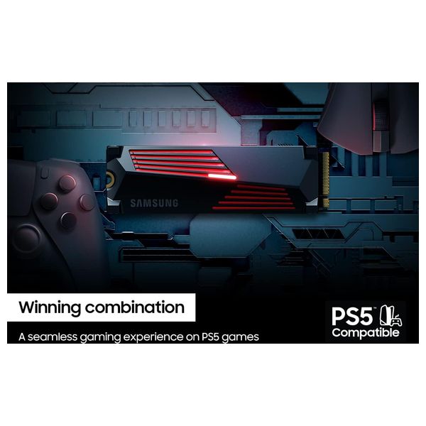  Samsung 990 Pro - 2TB - NVMe PCIe Internal SSD Hard Drive With Heatsink - Black 