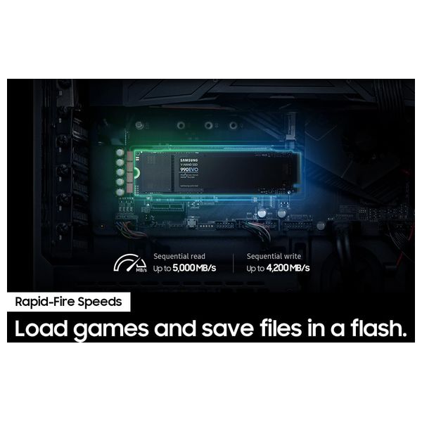  هارد داخلي NVMe PCIe سامسونج اس اس دي - 1 تيرابايت - 990EVO - اسود 