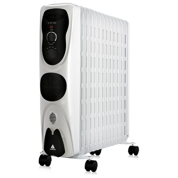  Alhafidh Heater - OHHA-13LWBF - Oil-Filled Radiator - White 