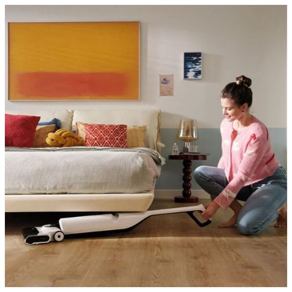  Roborock Flexi Lite - 17000 Pa Suction - Hot Water Self-Cleaning - 60-Min Hot Air Drying - 180° Flexible Design - 40-Min Runtime - White 