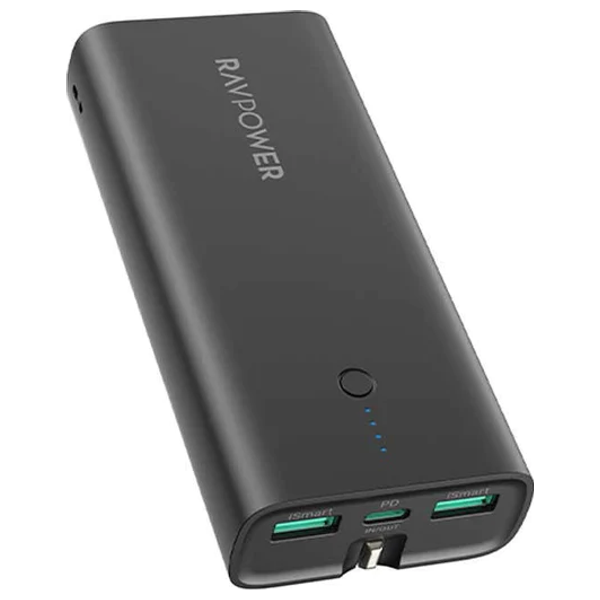 شاحن محمول لاسلكي راف بور - PB243 - 10000mah - اسود