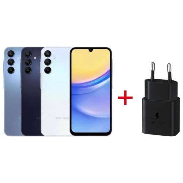 سامسونج كلاكسي A15 - دبل سيم - 128/6 كيكابايت + شاحن