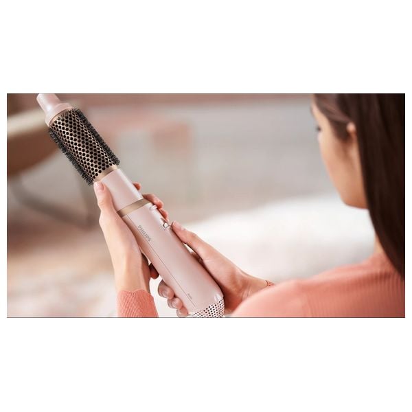 فرشاة تصفيف الشعر بزيت الأرغان فيليبس - BHA310/03 - Air Styler 3000 Series - وردي