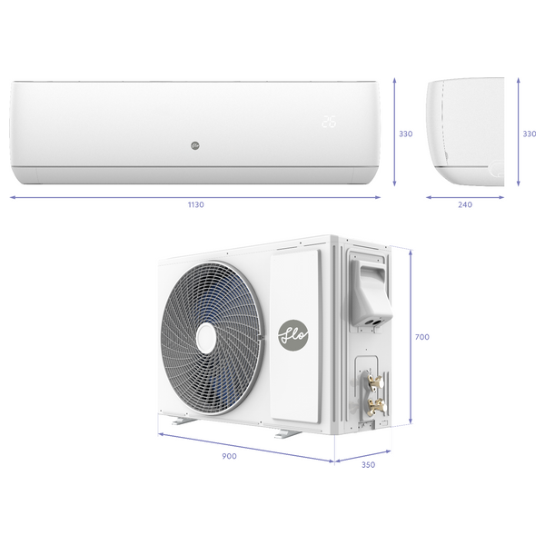 Flo AH24X23 - 2 Ton - Wall Mounted Split - White - Inverter - Amp Control - Free Installation