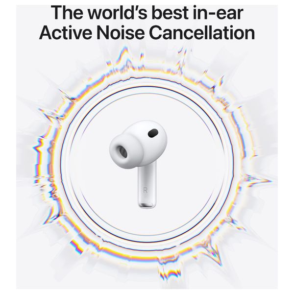 Apple AirPods Pro 3 Bluetooth Headphone In Ear  - Active Noise Cancellation - Heart Rate Sensor - Live Translation - White - Pre-Order