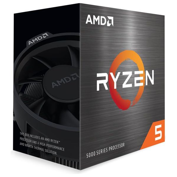  معالج AMD Ryzen 5 5500 مع العلبة - سداسي النواة - 12 خيط - مقبس AM4 - سرعة اساسية 3.6 كيكاهيرتز - 65 واط 