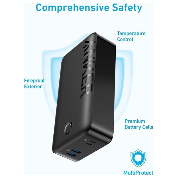 شاحن محمول انكر - A1377H11 - 40000mah - اسود