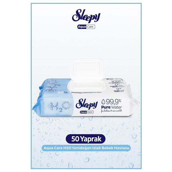  مناديل سليبي أكوا كير - 50 منديل 