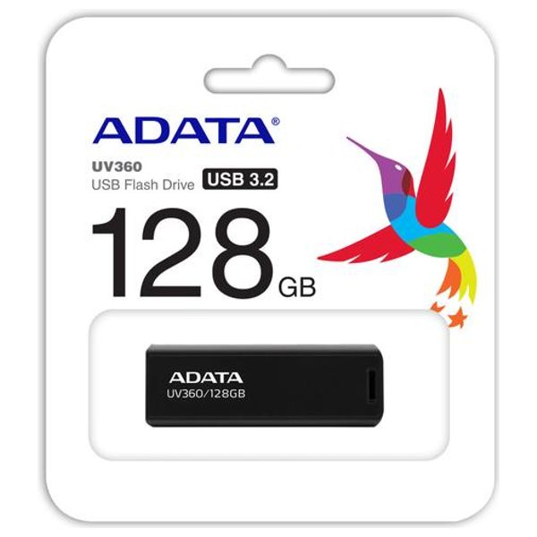 ADATA UV360 Metal USB 3.2 - 128GB - USB Flash Drive - Black