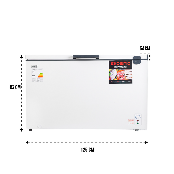  Shownic FC-355AW - 9ft - Chest Freezer - White 
