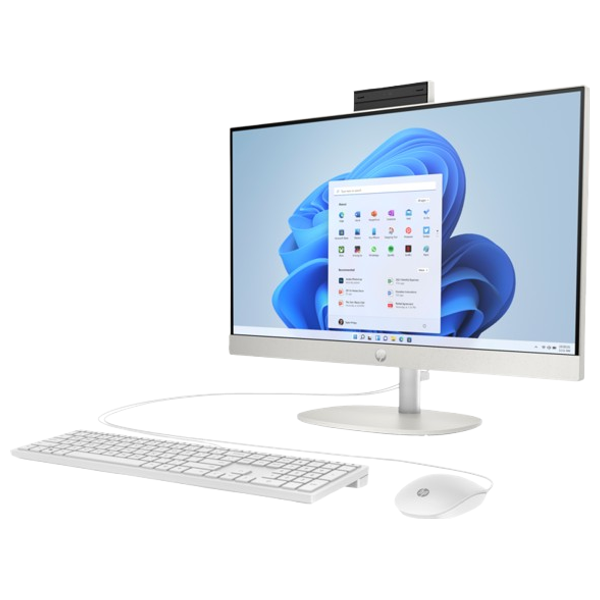 كمبيوتر مكتبي اتش بي 23.8-انج - Core i7-1355U - Iris X - دوز - 16كيكابايت/512 كيكابايت SSD - All-in-One 24-cr0009l AV8L0PA