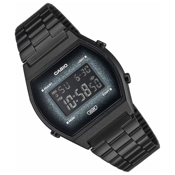  Casio Watch B640WBG-1BDF For Unisex - Digital Display, Stainless Steel Band - Black 