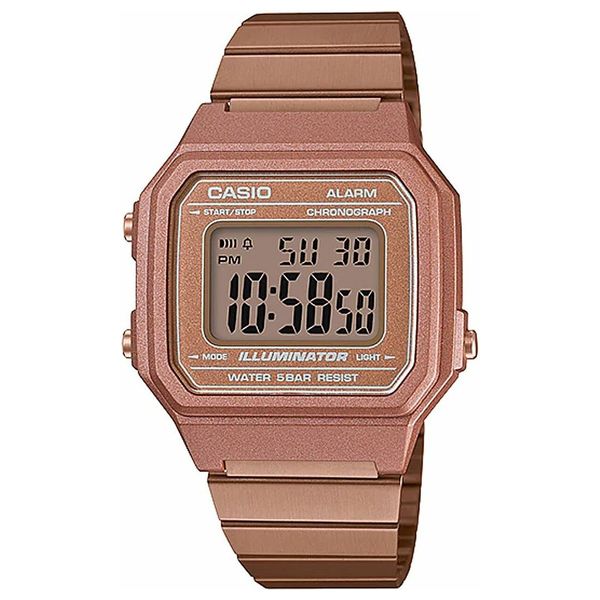  Casio Watch B650WC-5ADF For Unisex - Digital Display, Stainless Steel Band - Pink 