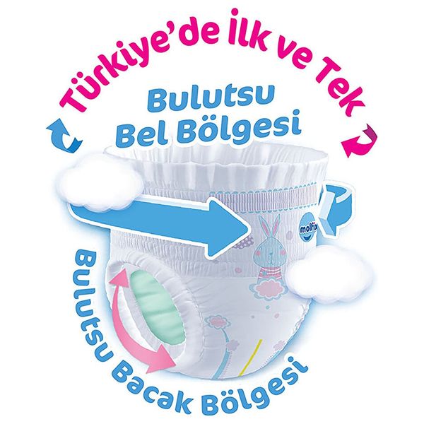 Molfix Junior Pants for Babies - Size 5 - 44 Pieces